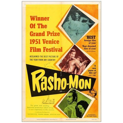 Lot # 1003: RASHOMON - One-Sheet (27" x 41); Fine- Folded