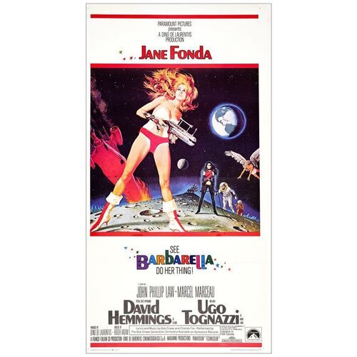 Lot # 1010: BARBARELLA - Three Sheet (41" x 79"); Fine on Linen
