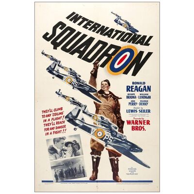 Lot # 1025: INTERATIONAL SQUADRON - One-Sheet (27" x 41"); Very Fine- Folded
