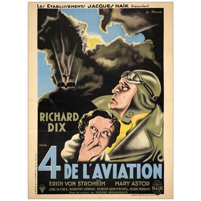 Lot # 1026: THE LOST SQUADRON - French Grande (47" x 63"); Style A; Very Fine+ on Linen