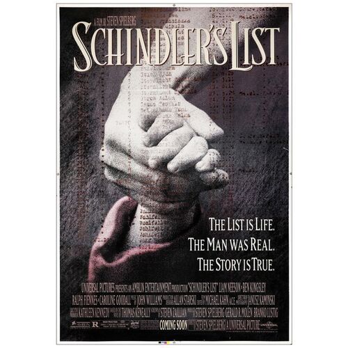 Lot # 1029: SCHINDLER'S LIST - Bus Shelter, DS (48" x 70"); Advance; Very Fine- Rolled