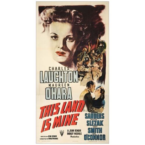 Lot # 1030: THIS LAND IS MINE - Three Sheet (41" x 79"); Fine+ Folded