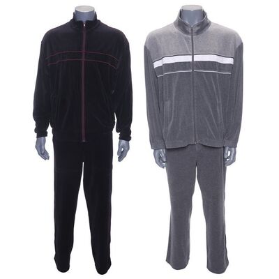 Lot # 61: Albert "Pops" Solomon's (as played by George Segal) Pair of Black and Grey Track Suits