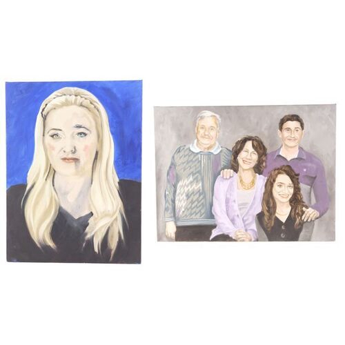 Lot # 66: Geoff Schwartz's (as played by Sam Lerner) Family Portrait with Portrait of Lainey Janie Lewis (as played by AJ Michalka)
