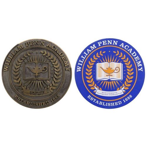 Lot # 79: William Penn Academy Plaque and Sign