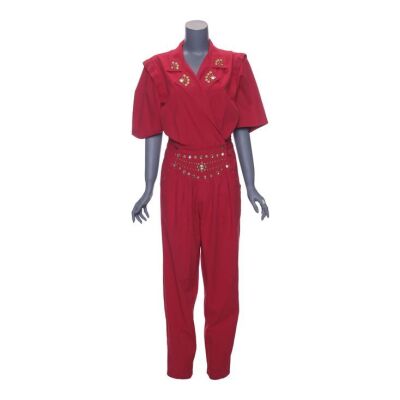 Lot # 98: Beverly Goldberg's (as played by Wendi McLendon-Covey) "Bev To The Future" Red Jumpsuit