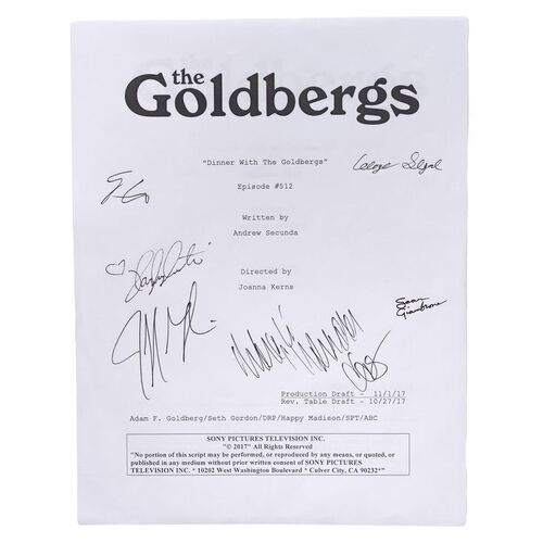Lot # 102: The Goldbergs' "Dinner with the Goldbergs" Episode Signed Script