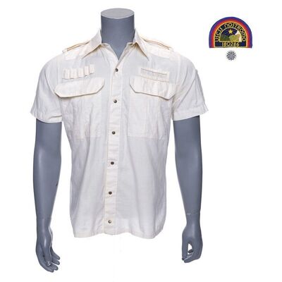 Lot #11 - Ash's (Ian Holm) Production-Made Nostromo Crew Shirt and Patch with Promotional Pin ### ALIEN (1979)
