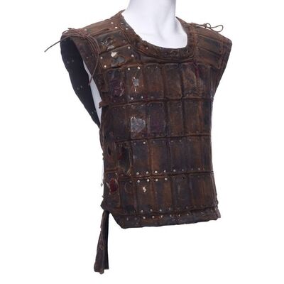 Lot #79 - William Wallace's (Mel Gibson) Screen-Matched and Photo-Matched Battle-Damaged Chest Armor ### BRAVEHEART (1995)