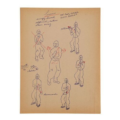 Lot #92 - Bruce Lee's Jeet Kune Do Center-line Theory Drawing ### BRUCE LEE