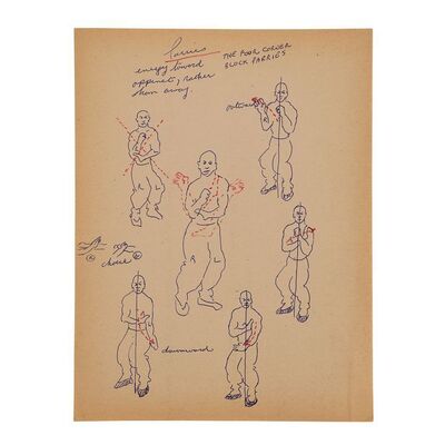 Lot #92 - Bruce Lee's Jeet Kune Do Center-line Theory Drawing ### BRUCE LEE