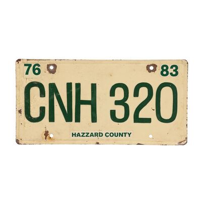 Lot #120 - Luke (Tom Wopat) and Bo Duke's (John Schneider) License Plate ### DUKES OF HAZZARD, THE (1979-1985)