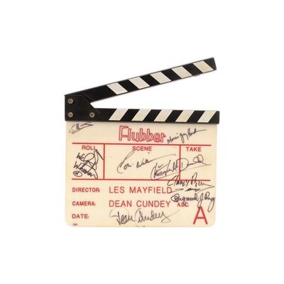 Lot #138 - Robin Williams, Cast, and Crew-Autographed "A" Camera Clapperboard ### FLUBBER (1997)