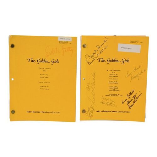 Lot #193 - Rich Weaver Collection: Cast-Autographed Script for Estelle Getty and One Personal Autographed Script ### GOLDEN GIRLS, THE (1985-1992)