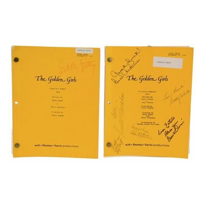 Lot #193 - Rich Weaver Collection: Cast-Autographed Script for Estelle Getty and One Personal Autographed Script ### GOLDEN GIRLS, THE (1985-1992)