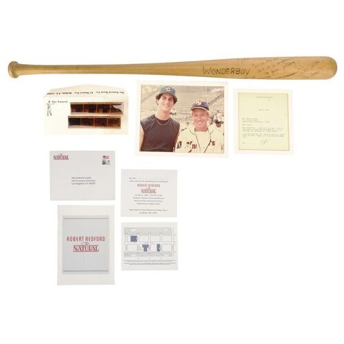 Lot #300 - Robert Redford-Autographed Roy Hobbs' Rehearsal "Wonderboy" Bat ### NATURAL, THE (1984)