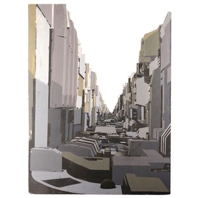 Lot #399 - Lorne Peterson Collection: Hand-Painted Joe Johnston Forced Perspective Flat Endcap Painting for Three-Dimensional Death Star Trench Model ### STAR WARS: A NEW HOPE (1977)