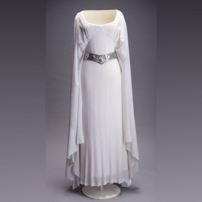Lot #404: STAR WARS: EPISODE IV - A NEW HOPE (1977) - Princess Leia's (Carrie Fisher) Screen-Matched Ceremonial Dress