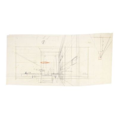 Lot #413 - Hand-Drawn Ralph McQuarrie "Death Star Docking Trench #2" Matte Concept Sketch ### STAR WARS: A NEW HOPE (1977)