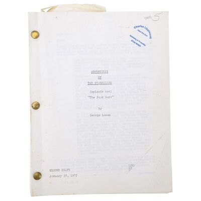 Lot #415 - Charles Lippincott Collection: Production-Used "Adventures of the Starkiller" Second Draft Screenplay ### STAR WARS: A NEW HOPE (1977)
