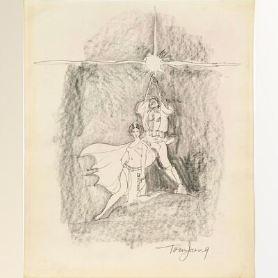 Lot #417 - Hand-Drawn Tom Jung Luke and Leia Sketch ### STAR WARS: A NEW HOPE (1977)
