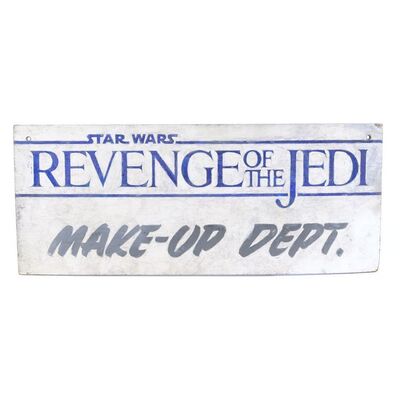 Lot #431 - "Revenge of the Jedi" Makeup Department Sign ### STAR WARS: RETURN OF THE JEDI (1983)