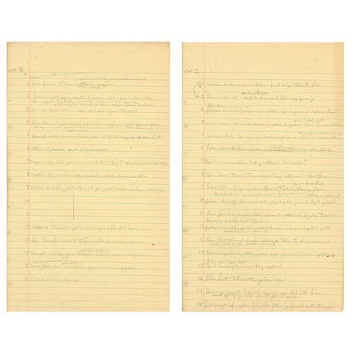 Lot #433 - George Lucas' Handwritten Acts II and III Outlines ### STAR WARS: RETURN OF THE JEDI (1983)