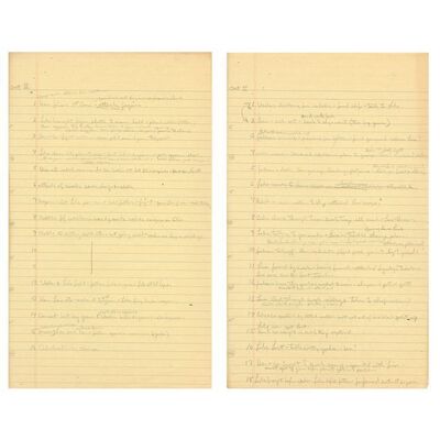 Lot #433 - George Lucas' Handwritten Acts II and III Outlines ### STAR WARS: RETURN OF THE JEDI (1983)