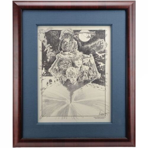 Lot #442 - William Plumb Collection: Framed Hand-Drawn Drew Struzan Style "B" One-Sheet Black-and-White Comp ### CARAVAN OF COURAGE: AN EWOK ADVENTURE (1984)