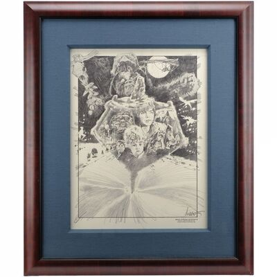 Lot #442 - William Plumb Collection: Framed Hand-Drawn Drew Struzan Style "B" One-Sheet Black-and-White Comp ### CARAVAN OF COURAGE: AN EWOK ADVENTURE (1984)