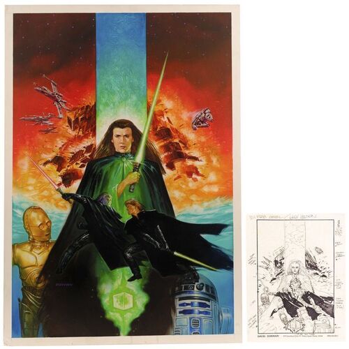 Lot #447 - William Plumb Collection: Hand-Painted Dave Dorman Star Wars: Dark Empire No. 6 Cover Artwork and Prelim ### DARK HORSE COMICS
