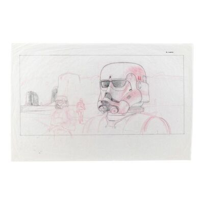 Lot #449 - Hand-Drawn Ralph McQuarrie "The Imperial Stormtrooper" Concept Sketch ### THE MOS EISLEY CANTINA POP-UP BOOK (1995)