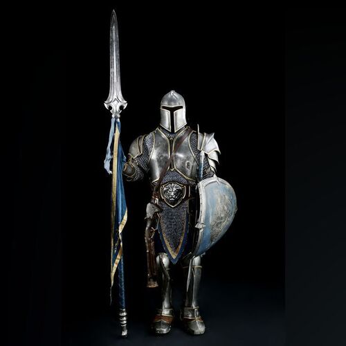 Lot #511 - Alliance Foot Soldier Battle-Damaged Armor with Spear and Hand Cannon ### WARCRAFT (2016)