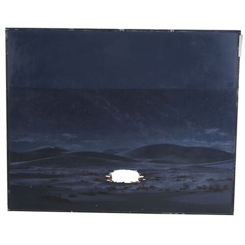 Lot #530 - Hand-Painted Bill Mather Night Desert Matte Painting ### A FAR OFF PLACE (1993)