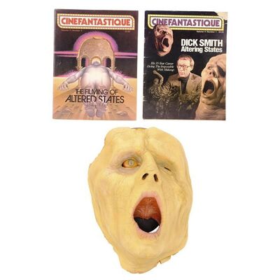 Lot #553 - Eddie Jessup's (William Hurt) SFX Altered Makeup Appliance with Cinefantastique Magazines ### ALTERED STATES (1980)