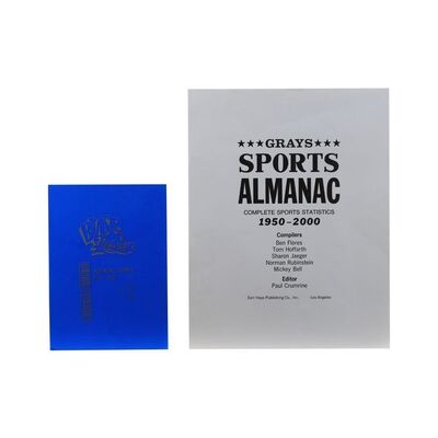 Lot #568 - Production-Made Blast from the Past Receipt with Grays Sports Almanac Flyleaf ### BACK TO THE FUTURE PART II (1989)