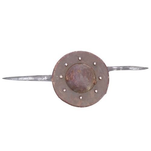 Lot #646 - Stephen of Ireland's (David O'Hara) Screen-Matched Double-Bladed Buckler ### BRAVEHEART (1995)