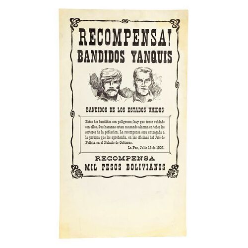 Lot #670 - Production-Made "Recompensa! Bandidos Yanquis" Poster ### BUTCH CASSIDY AND THE SUNDANCE KID (1969)