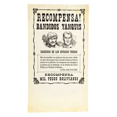 Lot #670 - Production-Made "Recompensa! Bandidos Yanquis" Poster ### BUTCH CASSIDY AND THE SUNDANCE KID (1969)