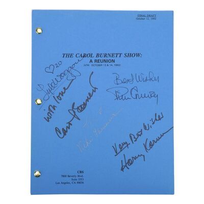 Lot #673 - Cast-Autographed Final Draft Script ### CAROL BURNETT SHOW: A REUNION, THE (1993)