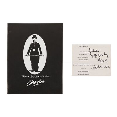 Lot #681 - Original Richard Attenborough-inscribed Shooting Script ### CHAPLIN (1992)