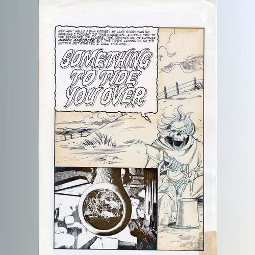 Lot #706 - Hand-Drawn Ron Frenz Transition "Something to Tide You Over" Comic Artwork ### CREEPSHOW (1982)