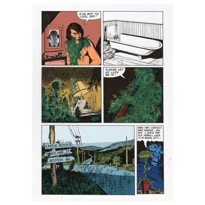 Lot #708 - Hand-Painted "The Lonesome Death of Jordy Verrill" Alternate Ending Animation Cel ### CREEPSHOW (1982)