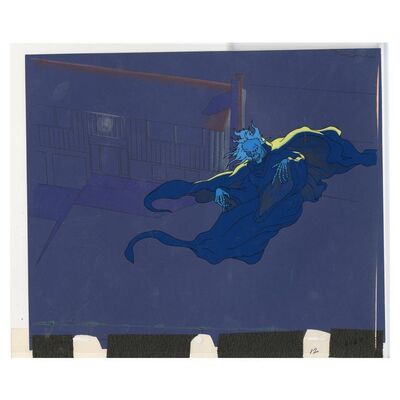 Lot #710 - Hand-Painted Opening Credits Creep Animation Cel with Background ### CREEPSHOW (1982)