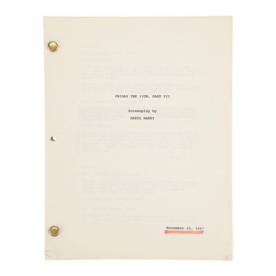 Lot #771 - Mario Kirner Collection: Kane Hodder's Personal Script ### FRIDAY THE 13TH PART VII: THE NEW BLOOD (1988)