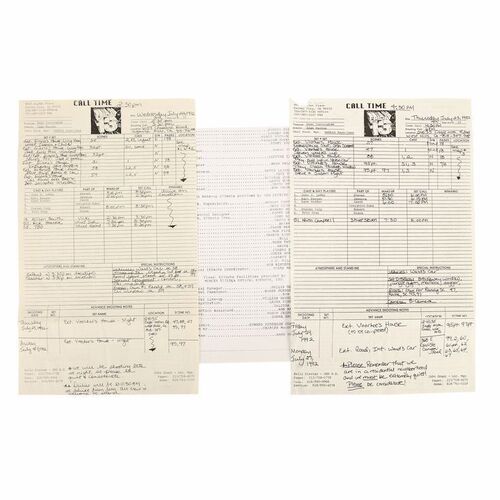 Lot #778 - Mario Kirner Collection: Handwritten and Printed Call Sheets ### JASON GOES TO HELL: THE FINAL FRIDAY (1993)