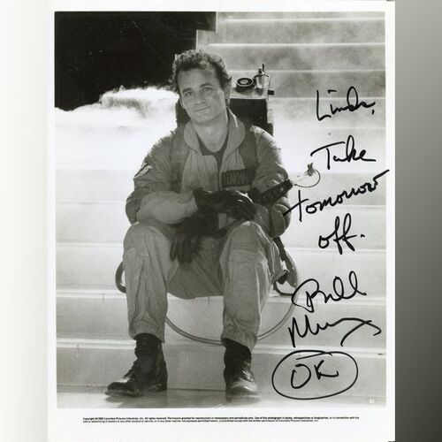 Lot #814 - Bill Murray-Autographed Promotional Still ### GHOSTBUSTERS (1984)