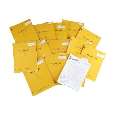 Lot #834 - Rich Weaver Collection: Estelle Getty-Autographed Final Draft Scripts with Handwritten Wolfie's Letter ### GOLDEN GIRLS, THE (1985-1992)