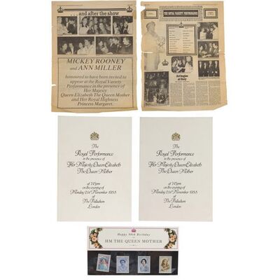 Lot #851 - Rich Weaver Collection: Queen Mother 1988 Birthday Ephemera ### ROYAL PERFORMANCE