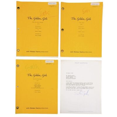 Lot #854 - Rich Weaver Collection: Set of Three Estelle Getty-Autographed Scripts with Steven Spielberg Signed Letter ### GOLDEN GIRLS, THE (1985-1992)